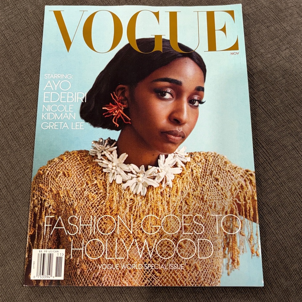 Vogue Magazine - November 2025 - Ayo Edebiri     women’s fashion magazines